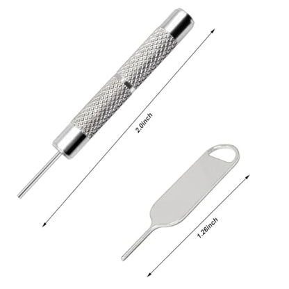 4 Pcs SIM Card Removal Openning Tool Tray Eject Pins Needle Opener Ejector Compatible with All iPhone Apple iPad HTC Samsung Galaxy Cell Phone Smartphone Watchchain Link Remover (Style B) - size: B
