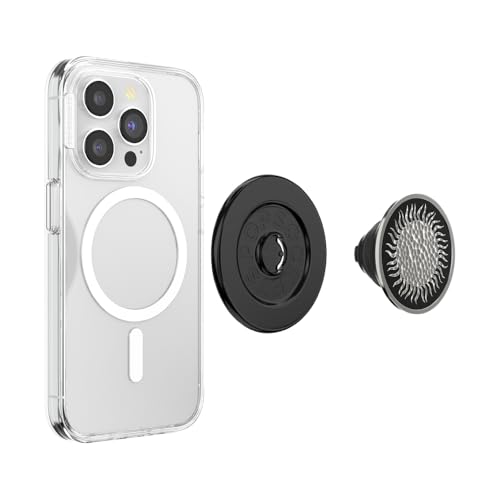 PopSockets Phone Grip for MagSafe, Magnetic Holder- Hammered Sun Black - color: Hammered Sun Black, style: MagSafe