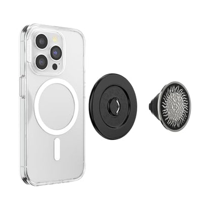 PopSockets Phone Grip for MagSafe, Magnetic Holder- Hammered Sun Black - color: Hammered Sun Black, style: MagSafe