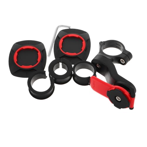 Veemoon Motorcycle Shock Absorber Phone Mount Handlebar Vibration Dampener for Bikes and Scooters with Red Dual Pads, Universal Anti-Shake Cell Phone Holder for Riding