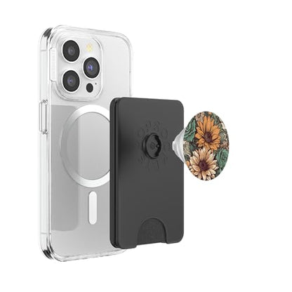Western Boho Leopard Sunflowers Cactus Rodeo Cowgirl Girl PopSockets PopWallet for MagSafe - style: Magnetic PopWallet