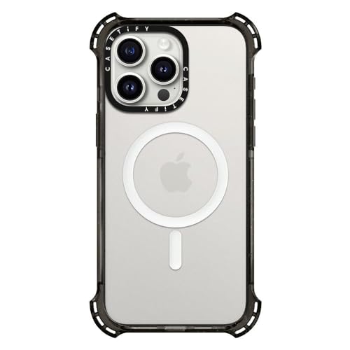 CASETiFY for iPhone 15 Pro Max Case - Bounce Compatible with MagSafe | Shockproof | 21.3 ft. 6x Military Grade Drop Protection | Black - color: Clear Black, size: Iphone 15 Pro Max (6.7")