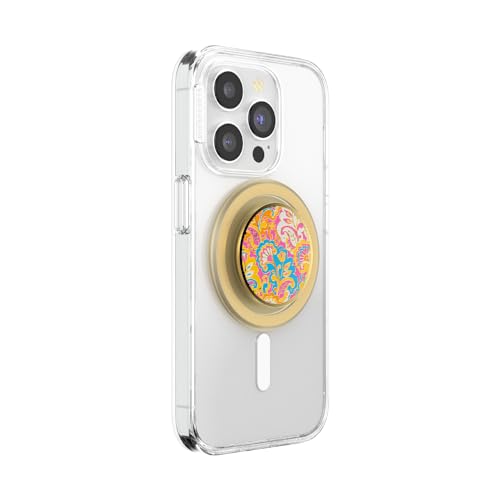 PopSockets Phone Grip for MagSafe, Magnetic Holder- Gaudy Gold - color: Gaudy gold, style: MagSafe