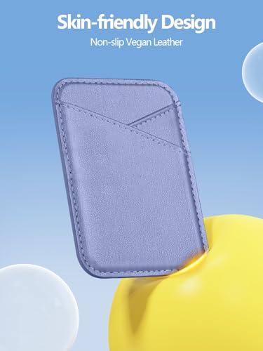 Miroddi for MagSafe Wallet, Ultra-Thin Magnetic Wallet with 2 Card Slots | RFID Blocking, No More Falling, Strongest Magnetic Card Holder for iPhone 17/16/15/14/13/12 Series & Pixel 10, Lavender - color: Lavender