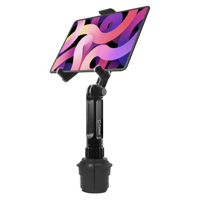 Cellet Universal Car Cup Holder Tablet Mount – Adjustable Gooseneck Stand for iPad, Galaxy, Kindle, Smartphones & More – Stable Base Fits Cup Holders 2.5"-4" for Front & Back Seat Use - style: Tablet 13in Neck