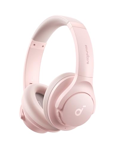 Soundcore by Anker Q20i Hybrid Active Noise Cancelling Headphones, Pink - color: Pink