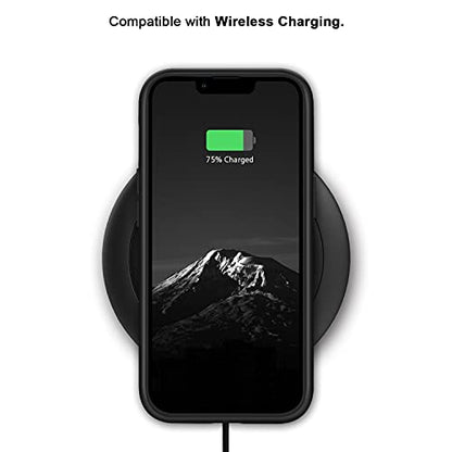 TENDLIN Compatible with iPhone 13 Case Wood Grain with Carbon Fiber Texture Design Leather Hybrid Case Compatible for iPhone 13 6.1-inch Released in 2021 Black - color: Black