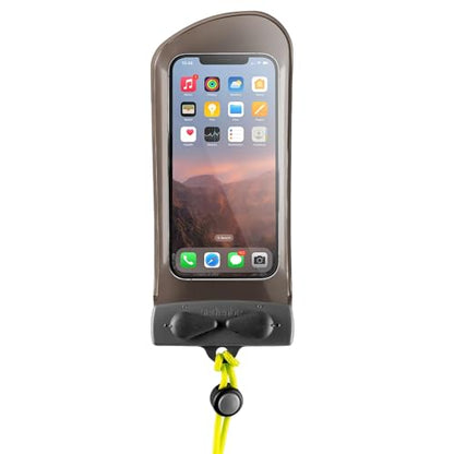 Aquapac Waterproof Phone Case, Mini, Grey | iPhone and Android, Made in The UK, Hiking, Mountain Biking, Running Accessory, Floating, IPX8 certified to 30 ft deep. - color: Grey, size: Mini