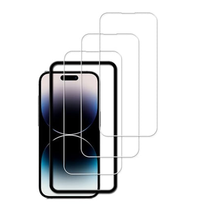 Easy Alignment Frame Designed For iPhone14 Pro Max Tempered Glass Screen Protector Film 3-Pack
