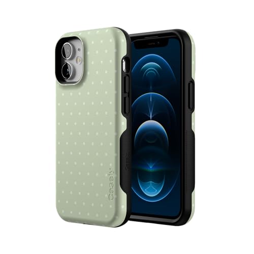 Casely iPhone 12 Mini Case | On the Dot | Green Polka Dot | Bold Protective Design | Compatible with MagSafe - color: On the Dot | Green Polka Dot, size: Iphone 12 Mini