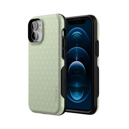 Casely iPhone 12 Mini Case | On the Dot | Green Polka Dot | Bold Protective Design | Compatible with MagSafe - color: On the Dot | Green Polka Dot, size: Iphone 12 Mini