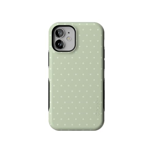Casely iPhone 12 Mini Case | On the Dot | Green Polka Dot | Bold Protective Design | Compatible with MagSafe - color: On the Dot | Green Polka Dot, size: Iphone 12 Mini