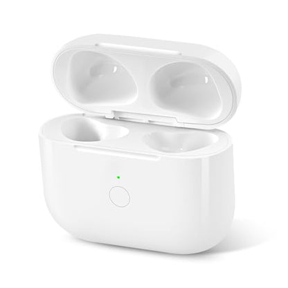 Wireless Charging Case Replacement Compatible with AirPod 4th Generation, Air Pod 4 Charger Case to USB-C Without Earbuds，White