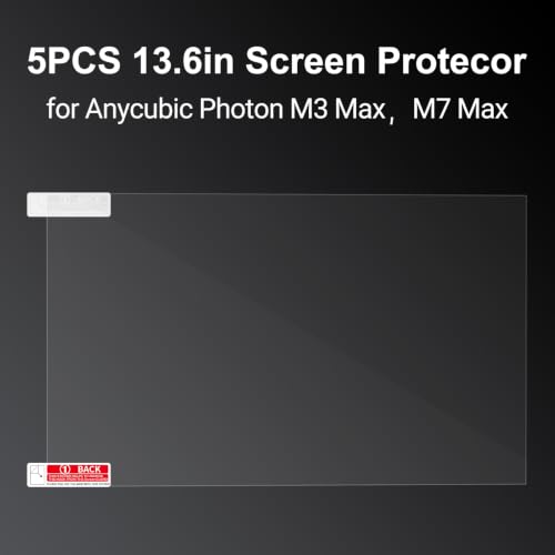 5PCS 13.6in Screen Protector for Anycubic Photon M3 Max,Photon Mono M7 Max - style: 13.6in for M3 Max/M7 Max