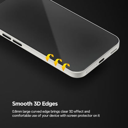 1stcase Tempered Glass [SimpleAlign] Screen Protector [2-pack Set] for Google Pixel 8a [Case Friendly] - Clear