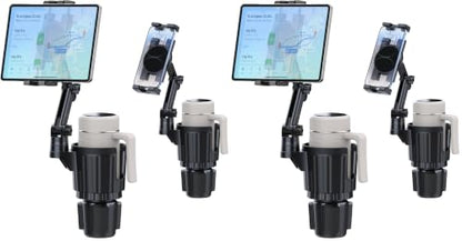 Cup Holder Tablet Mount, Ipad Cup Holder Car Mount with Adjustable Arm for Tablet iPhone 3-11in iPad Pro Air Mini, Fire, iPhone 15, Galaxy S24 Z Fold 5 (Pack of 2) - size: 3-13 inches (Pack of 2)