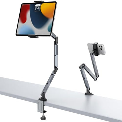 ORICO Tablet Stand, 3-Section Aluminum arm, 4-axis Adjustment, RA1, Gray - color: Gray