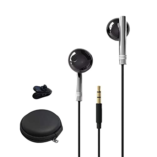 Long Cord Wired Earbuds for TV and Compute - size: 6.5FT Black with Microphone