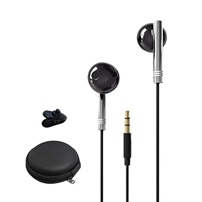 Long Cord Wired Earbuds for TV and Compute - size: 6.5FT Black with Microphone