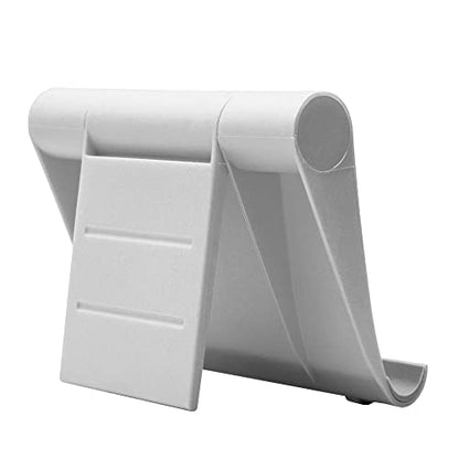 Adjustable Cell Phone Stand for Desk, Portable Phone Holder Compatible with Most iPhone, Samsung and Other Smartphones - White - color: White