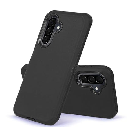 Compatible for Samsung Galaxy A26 5G, Built in Screen Protector, Belt Clip Holster Heavy Duty Defender Case Dustproof Shockproof Protection (Black) - color: Black