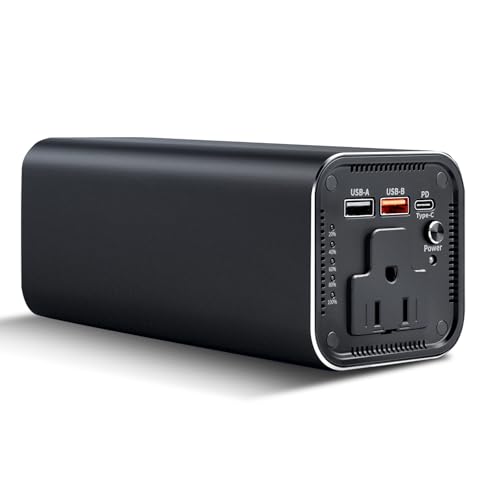 Portable Power Bank with 100W AC Outlet, 99.9Wh/27000mAh High Capacity, and 65W PD Bidirectional Fast Charging – Backup Power for Laptops, Business Travel, and Outdoor Emergency Activities