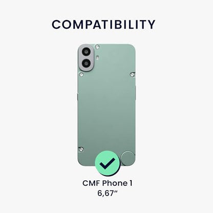 kwmobile Case Compatible with CMF Phone 1 Case - Protective Slim TPU Phone Cover - Soft Matte Finish - Gray Green - color: gray green