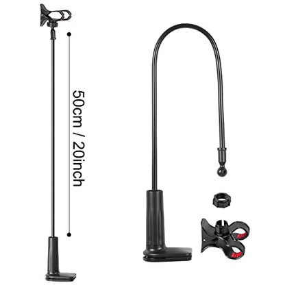 ITART Cell Mobile Phone Holder Universal Gooseneck Flexible Lazy Clip Holders Clamp (Made of Higher Quality Plastic (Classic Black) - color: Classic Black