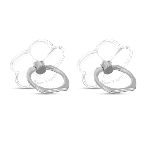 Cell Phone Ring Holder,Transparent Phone Ring Grip Holder,360 Degree Rotation Finger Ring Kickstand Compatible with All Smartphone Phone Case