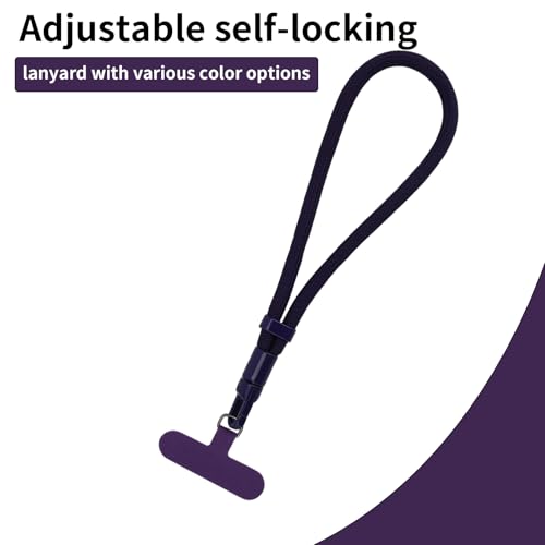 Phone Wrist Strap with Tether Tab, Anti-lossing Phone Lanyard Mobile Equipment Strap Adjustable Wristlet - color: Purple
