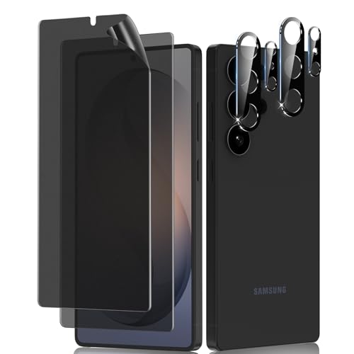 LYWHL 2+2 Pack for Samsung Galaxy S26 Ultra Matte Privacy Screen Protector with Camera Lens Protector, Anti-Glare Anti-Fingerprint Anti-Spy S26 Ultra Film[Not Glass], Support Fingerprint Unlock - size: Samsung Galaxy S26 Ultra