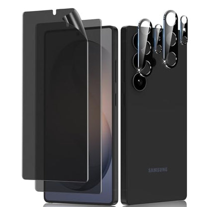 LYWHL 2+2 Pack for Samsung Galaxy S26 Ultra Matte Privacy Screen Protector with Camera Lens Protector, Anti-Glare Anti-Fingerprint Anti-Spy S26 Ultra Film[Not Glass], Support Fingerprint Unlock - size: Samsung Galaxy S26 Ultra