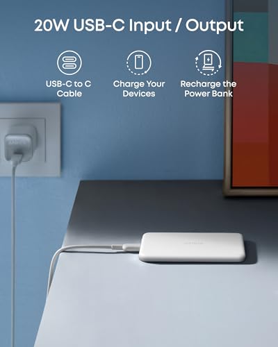 Anker MagGo Power Bank, 5,000mAh Qi2-Certified 15W Max Portable Charger