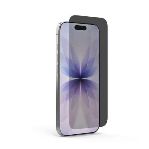 PureGear Privacy Screen Protector for iPhone 17 (2025) 6.3", Full Edge-to-Edge Coverage, Self Alignment Installation Tray, Touch Sensitive, Case Friendly, Anti-Fingerprint Coating, Lifetime Replacement, Protect Your Privacy, Conceal Your Screen