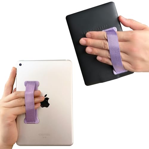 Hand Holder Strap for ipad, Tablet Hand Holder Strap, Universal Handle Grip for iPad Kindle, Mini Tablets and Cases (Purple) - color: Purple