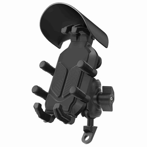 Motorcycle Phone Holder Securely Mounted Vibration Dampener for 360 Degree Rotation, for 4.7-7.2 Inch Phones, Nylon Aluminium Alloy Vehicles (Rearview Mirror Mount) - size: Rearview Mirror Mount