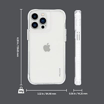 Pelican Ranger Series - iPhone 13 Pro Case 6.1" [Wireless Charging Compatible] Non-Slip Grip with Anti-Scratch Tech [15FT MIL-Grade Drop Protection] Protective Cover for iPhone 13 Pro - Clear - color: Ranger Clear