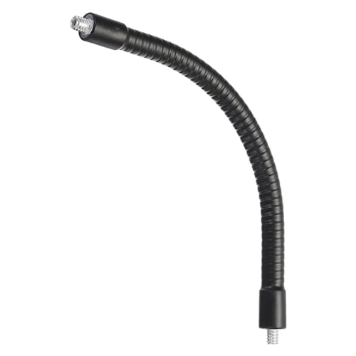 PATIKIL 8" Gooseneck, 1/4"-20 Male to Male Thread Metal Universal Hose Flexible Arm Gooseneck Tube Extension Holder for Action Camera, Phone, Microphone, Black - size: 8 Inch