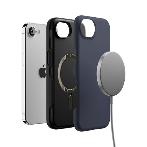 Casely iPhone 16e Case | The Boyfriend Collection | Slate Blue | Bold Protective Design | MagSafe Compatible Design - color: The Boyfriend Collection | Slate Blue