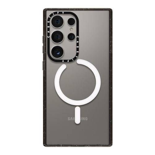 CASETiFY for Galaxy S24 Ultra Case - Impact Magnetic Clear Black | Wireless charging and MagSafe compatible | 8.2 ft. 4x Military Grade Drop Protection | Black - color: Clear Black, size: Galaxy S24 Ultra (6.8")