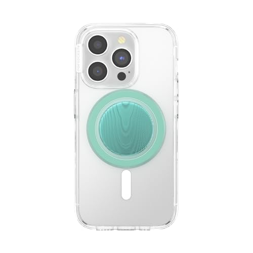 PopSockets Phone Grip for MagSafe, Magnetic Holder- Moire Turquoise - color: Alum Moire Turquoise, style: MagSafe