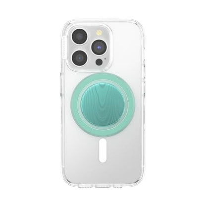 PopSockets Phone Grip for MagSafe, Magnetic Holder- Moire Turquoise - color: Alum Moire Turquoise, style: MagSafe