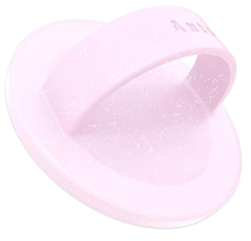 Anteel Magnetic Phone Grip, Liquid Silicone Comfy and Portable, Removable Finger Loop Ring Holder for iPhone, Compatible with Magsafe Magnetic Phone Loop, Patent Pending (Pink Glitter) - color: Pink Glitter