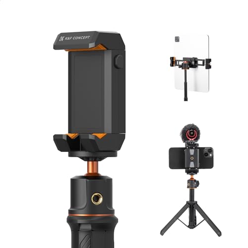K&F CONCEPT Tablet and Cellphone Tripod Mount Adapter Holder - style: Adjustable Clamp