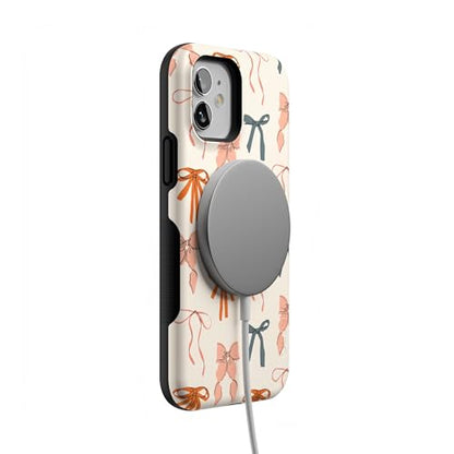 Casely iPhone 12 Mini Case | Gourdy Girlie | Harvest Bows | Bold Protective Design | MagSafe Compatible Design - color: Gourdy Girlie | Harvest Bows, size: Iphone 12 Mini