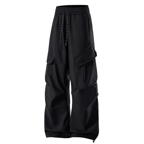 Men Cargo Pants Ripstop Heavy Duty Tactical Water Resistant Deep Pockets Job Site Utility BDU Tactical Pants for Men - color: A Black, size: XX-Large