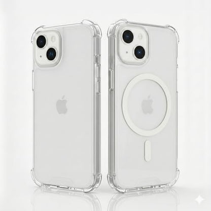 Compatible with/Replacement for Pack of 2 Case I Phone 14/15 Plus Case Clear MagSafe + Clear, 2.5mm Shockproof Military Grade Drop Protection, Hard Transparent Anti Yellowing Back - color: Clear MagSafe + Clear, size: IPHONE 14/15 PLUS