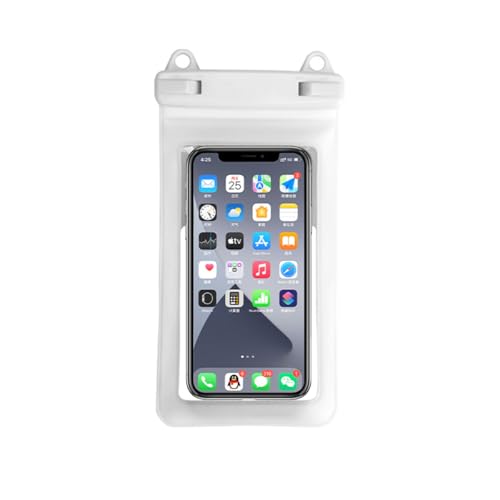 Waterproof Phone Pouch, IPX8 Waterproof Phone Case for iPhone 17/16/15/14 Pro Max, Cell Phone Dry Bag for Beach & Cruise Essentials, Touch Screen, Lanyard Included, (Fits Up to 7.5”)-White - color: White