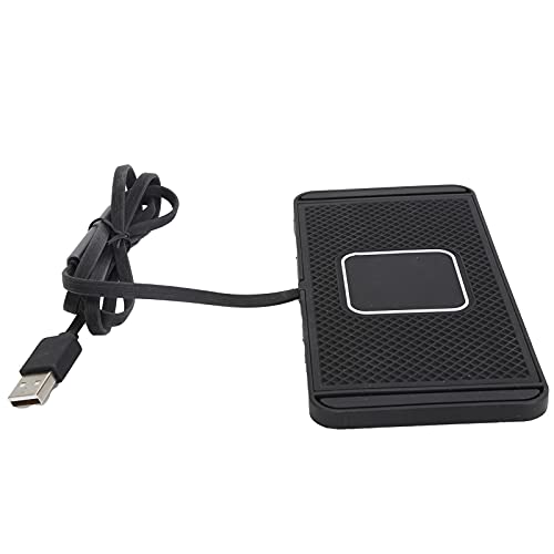 15W Non-Slip Wireless Car Charger, Fast Charging Mat for Safe Driving, Applicable to Mobile Phones, Silicone Material