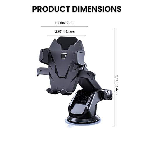 Suction Car Phone Mount | 360 Rotatable Car Phone Holder & Universal Car Phone Holder with Suction Cup | Adjustable Window Phone Mount for Car | Car Cellphone Accessories for SUV, Truck - style: E